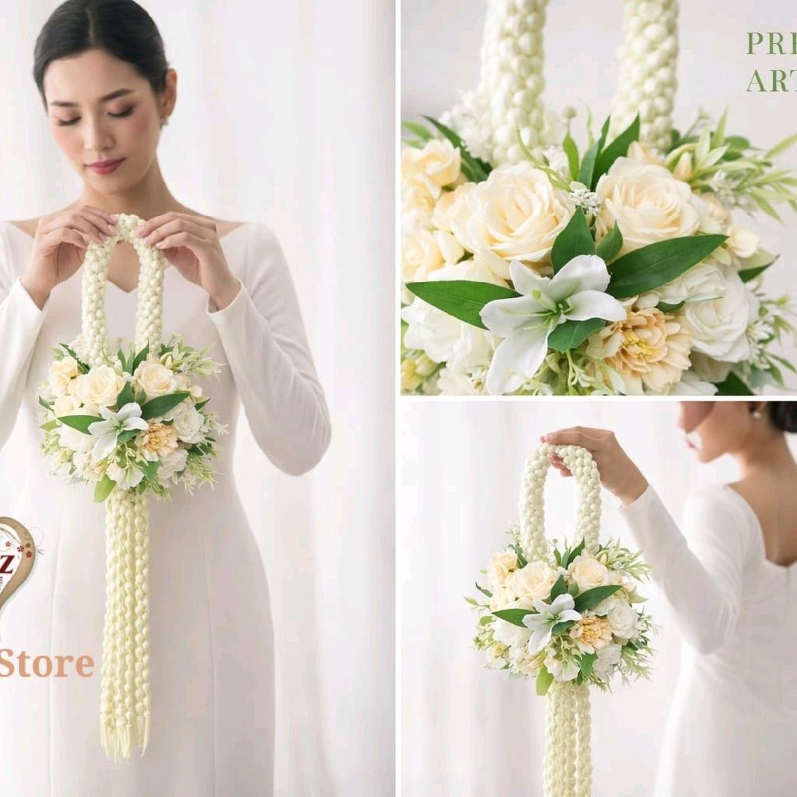 Buket Pengantin Juntai Ronce Melati