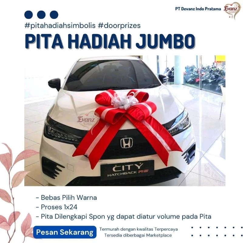 Pita Hadiah Mobil merah