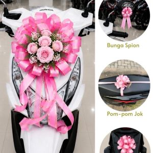 Pita Hadiah Motor pom-pom PJG Art 01siap pakai / Hiasan Motor untuk hadiah